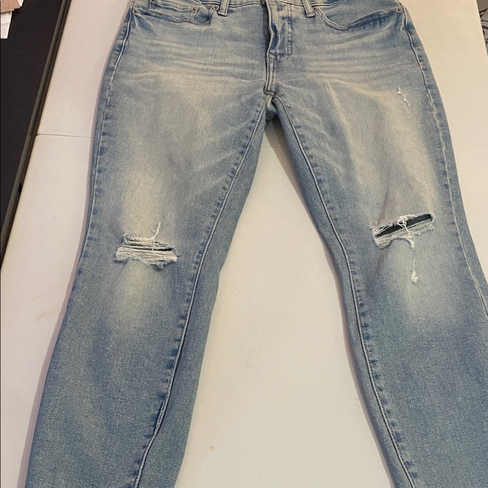Lucky Brand Light Blue Distressed Skinny Jeans for Women